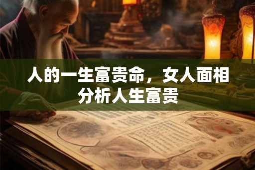 人的一生富贵命，女人面相分析人生富贵