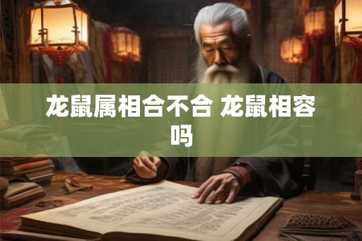 龙鼠属相合不合 龙鼠相容吗 龙鼠属相合不合 龙鼠相容吗