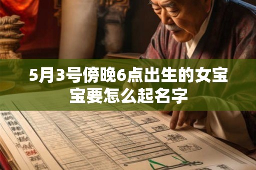 5月3号傍晚6点出生的女宝宝要怎么起名字