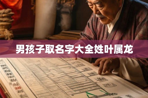 男孩子取名字大全姓叶属龙