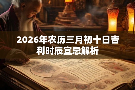 2026年农历三月初十日吉利时辰宜忌解析