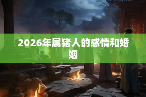 2026年属猪人的感情和婚姻