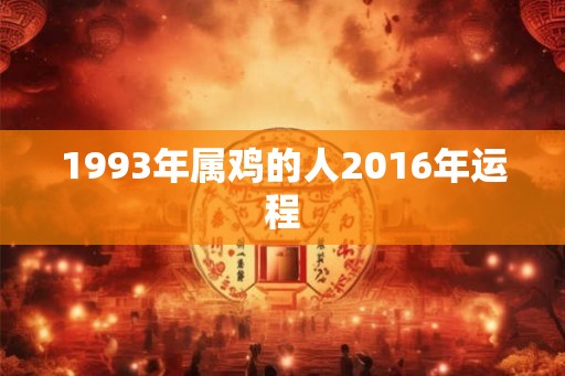 1993年属鸡的人2016年运程
