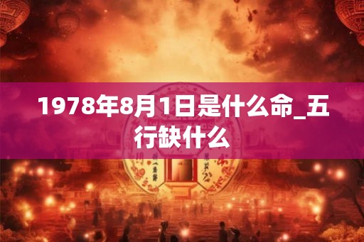 1978年8月1日是什么命_五行缺什么