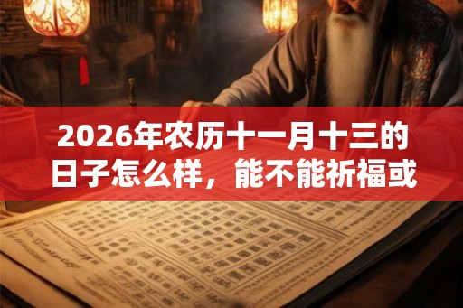 2026年农历十一月十三的日子怎么样，能不能祈福或求财？