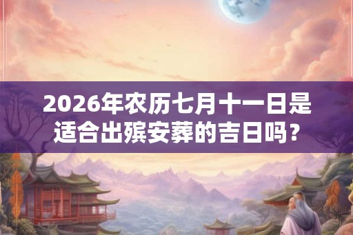 2026年农历七月十一日是适合出殡安葬的吉日吗？