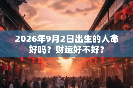 2026年9月2日出生的人命好吗？财运好不好？