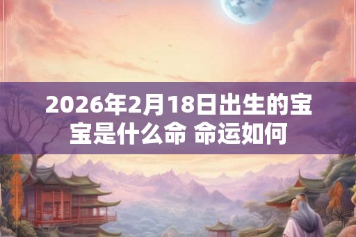 2026年2月18日出生的宝宝是什么命 命运如何