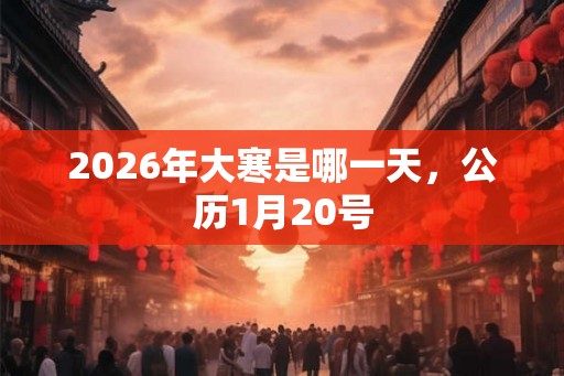 2026年大寒是哪一天，公历1月20号