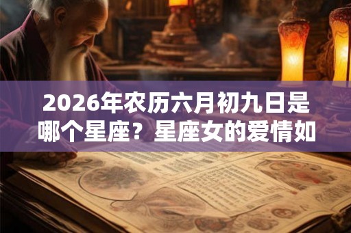2026年农历六月初九日是哪个星座？星座女的爱情如何？