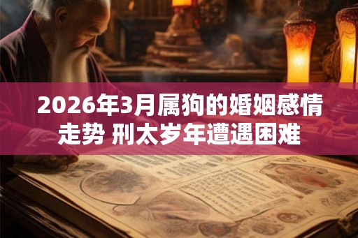 2026年3月属狗的婚姻感情走势 刑太岁年遭遇困难