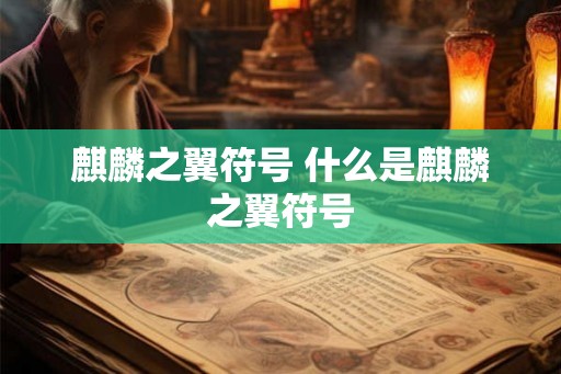 麒麟之翼符号 什么是麒麟之翼符号