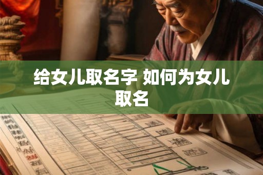 给女儿取名字 如何为女儿取名