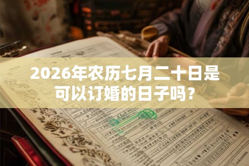 2026年农历七月二十日是可以订婚的日子吗？