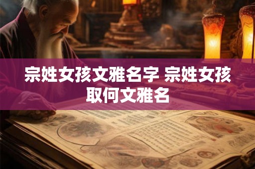 宗姓女孩文雅名字 宗姓女孩取何文雅名 宗姓女孩文雅名字 宗姓女孩取何文雅名