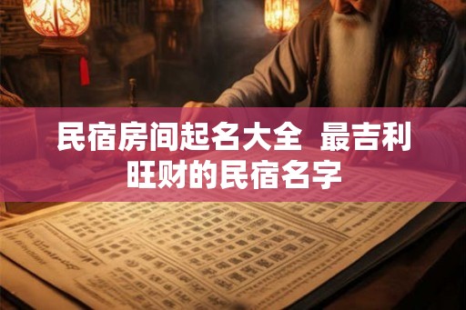 民宿房间起名大全  最吉利旺财的民宿名字