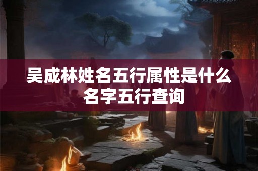 吴成林姓名五行属性是什么  名字五行查询