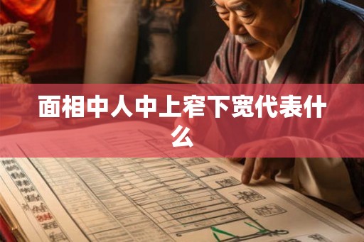 面相中人中上窄下宽代表什么