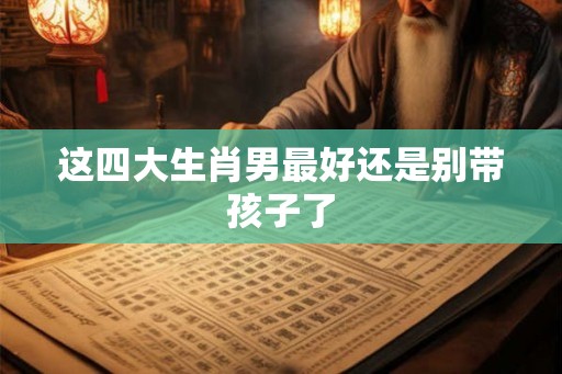 这四大生肖男最好还是别带孩子了