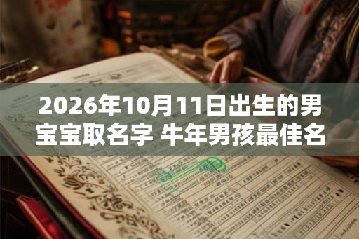 2026年10月11日出生的男宝宝取名字 牛年男孩最佳名字推荐