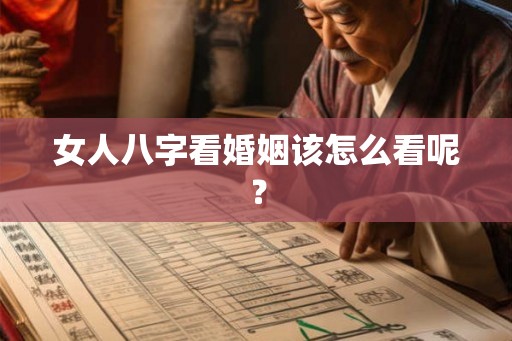 女人八字看婚姻该怎么看呢？