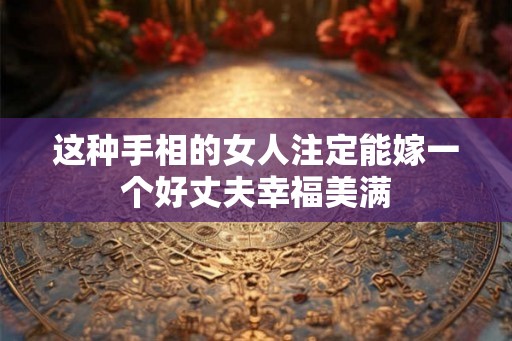 这种手相的女人注定能嫁一个好丈夫幸福美满