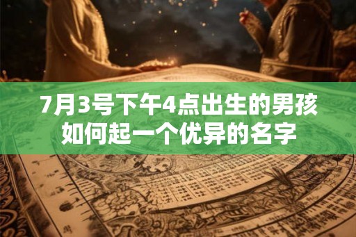 7月3号下午4点出生的男孩如何起一个优异的名字
