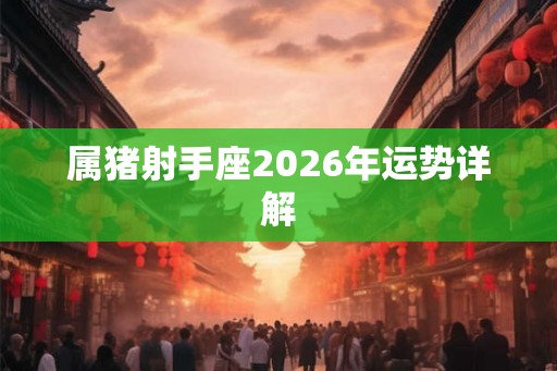属猪射手座2026年运势详解