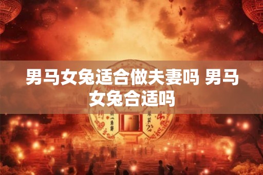 男马女兔适合做夫妻吗 男马女兔合适吗