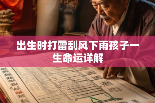 出生时打雷刮风下雨孩子一生命运详解
