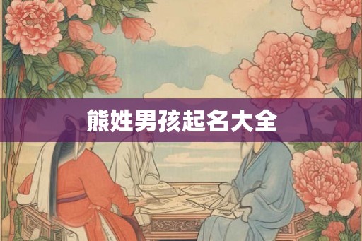 熊姓男孩起名大全
