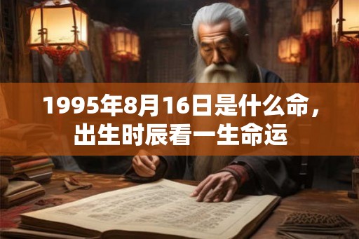 1995年8月16日是什么命，出生时辰看一生命运