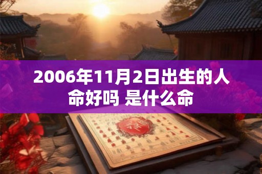 2006年11月2日出生的人命好吗 是什么命