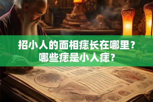 招小人的面相痣长在哪里？哪些痣是小人痣？