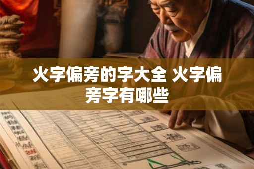 火字偏旁的字大全 火字偏旁字有哪些