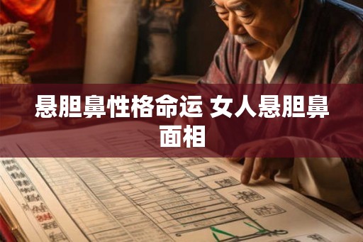 悬胆鼻性格命运 女人悬胆鼻面相