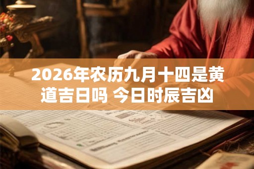 2026年农历九月十四是黄道吉日吗 今日时辰吉凶