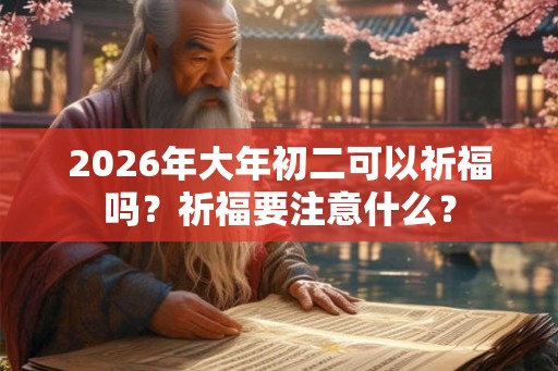 2026年大年初二可以祈福吗?祈福要注意什么? 2026年大年初二可以祈福吗?祈福要注意什么?