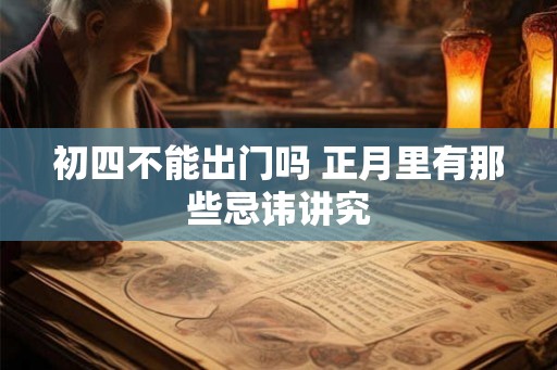 初四不能出门吗 正月里有那些忌讳讲究