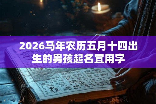 2026马年农历五月十四出生的男孩起名宜用字