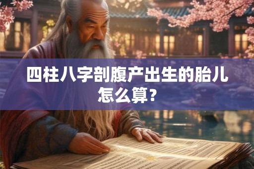 四柱八字剖腹产出生的胎儿怎么算？