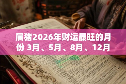 属猪2026年财运最旺的月份 3月、5月、8月、12月