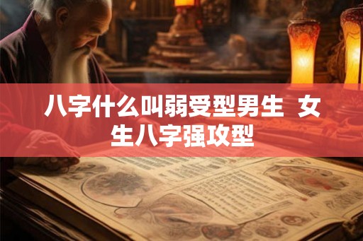 八字什么叫弱受型男生  女生八字强攻型