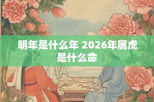 明年是什么年 2026年属虎是什么命