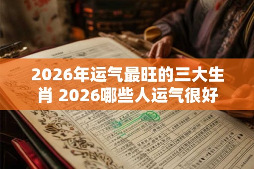 2026年运气最旺的三大生肖 2026哪些人运气很好