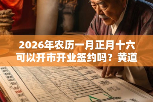 2026年农历一月正月十六可以开市开业签约吗?黄道吉日吗? 2026年农历一月正月十六可以开市开业签约吗?黄道吉日吗?
