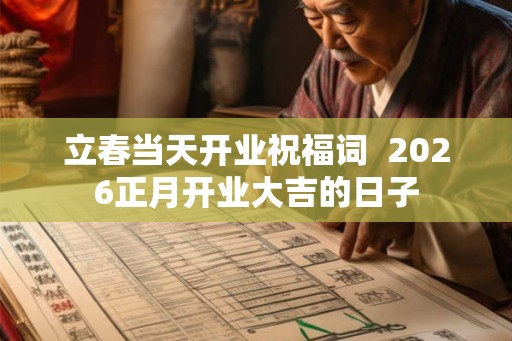 立春当天开业祝福词  2026正月开业大吉的日子
