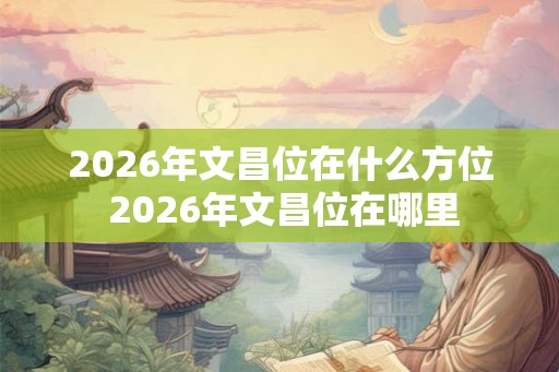 2026年文昌位在什么方位 2026年文昌位在哪里