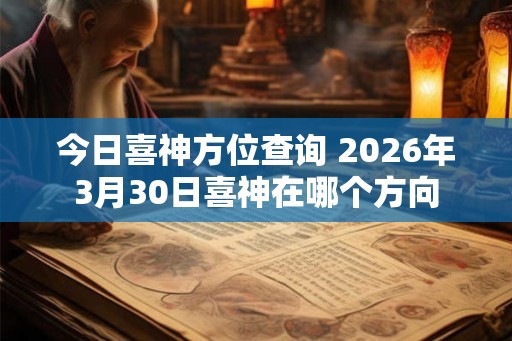 今日喜神方位查询 2026年3月30日喜神在哪个方向