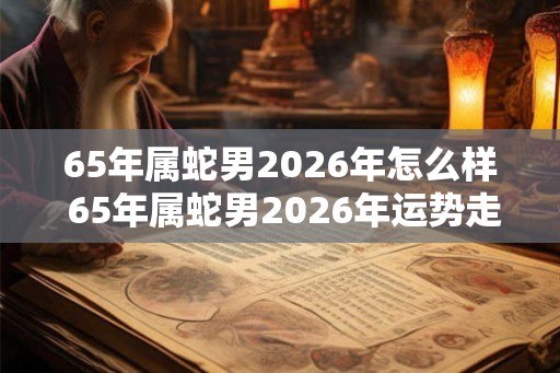 65年属蛇男2026年怎么样 65年属蛇男2026年运势走向
